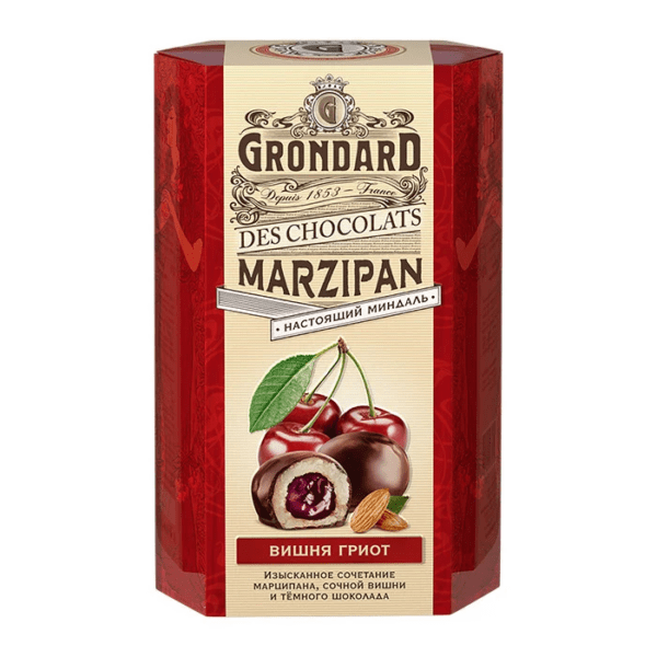 Марципан в шоколаде с начинкой Вишня Гриот "Grondard"